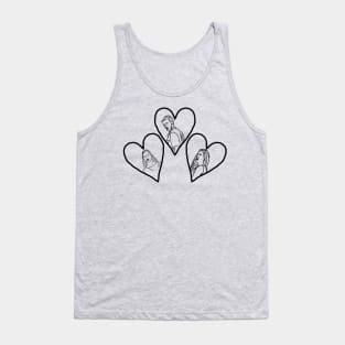 Distracted Boyfriend Valentines Day Line Drawing Tank Top